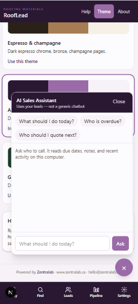 AI Sales Assistant on iPhone