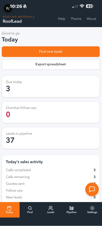 RoofLead Today on iPhone