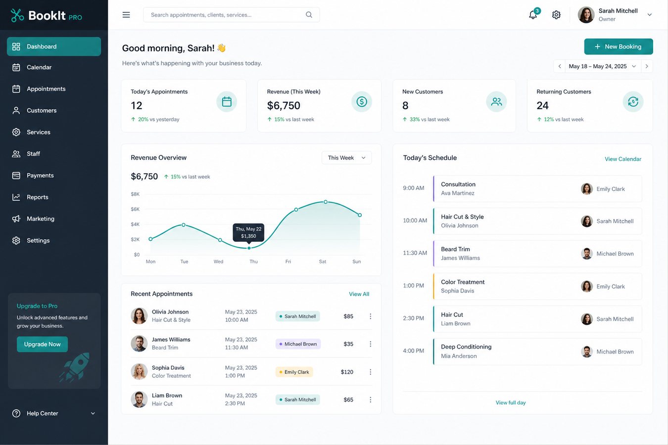 Business web dashboard concept