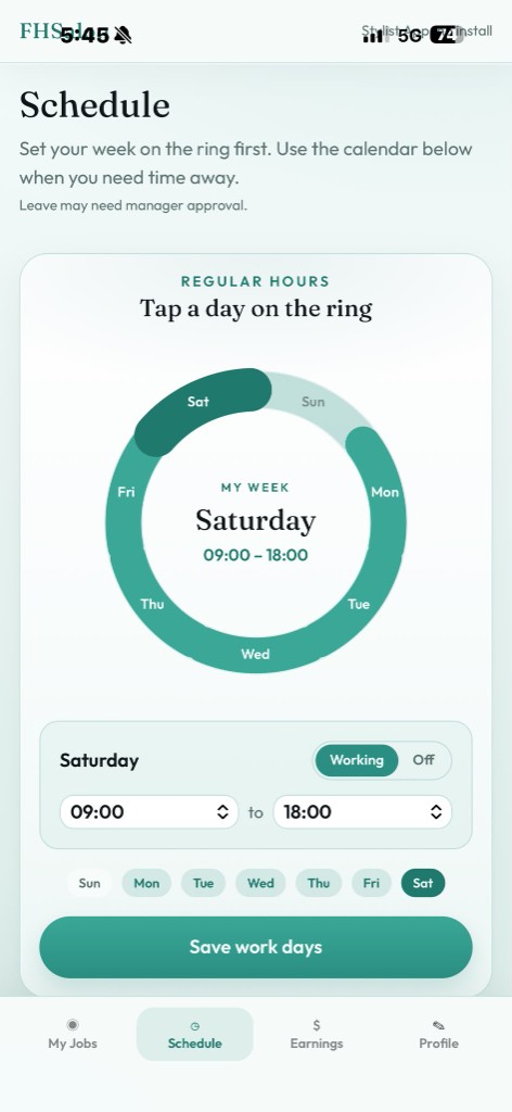 Stylist schedule